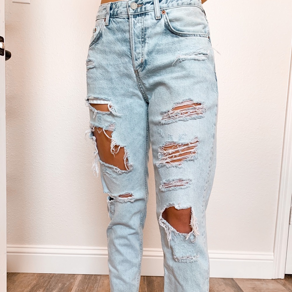&DENIM ripped  boyfriend jeans